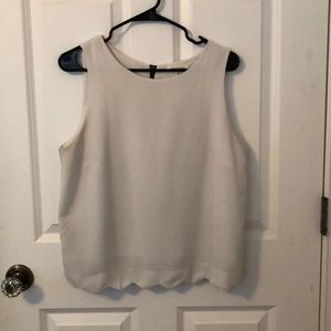 Off White scoop neck tank top